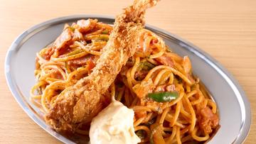 海老フライ＆ナポリタン Deep Fried Shrimp＆Napolitan