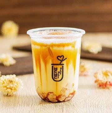 黒蜜タピオカドリンク ほうじ茶ミルク