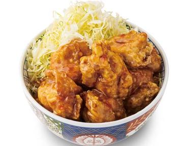 チリソースから揚げ丼〈大盛〉Chili Sauce Fried Chicken Bowl Large