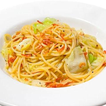 桜エビとキャベツのペペロンチーノ