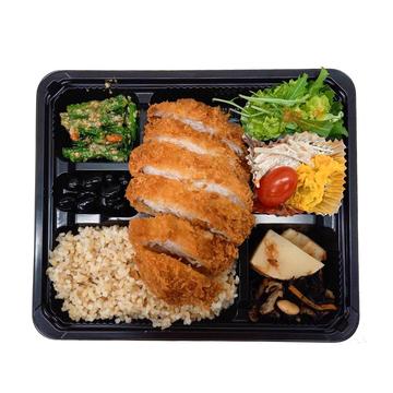 豚カツ玄米定食