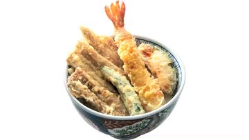 【特大海老入り】活〆穴子天丼