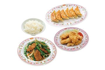 【デラックス】ニラレバセット(ニラレバ・餃子・ライス中・鶏の唐揚)