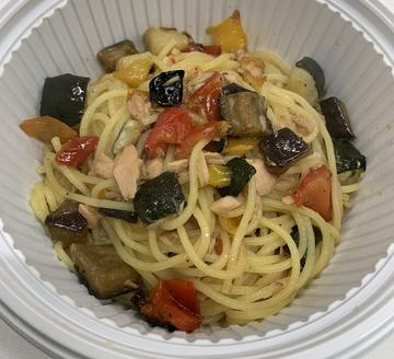 ツナ・グリル野菜のぺぺロンチーノ