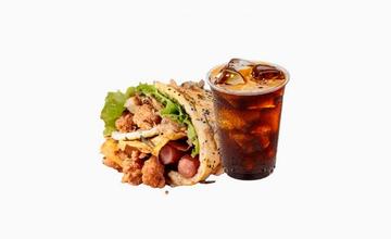 【和風】チキン煎餅 ＆ Ice Coffee(M)