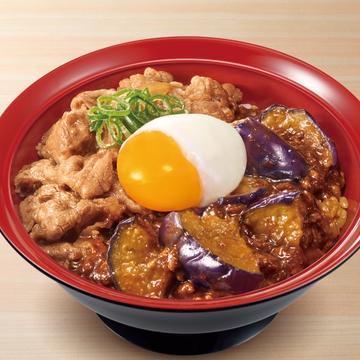 おんたまシビ辛麻婆茄子牛丼　Gyudon w/ Mapo Eggplant & Soft-Boiled Egg