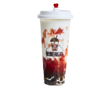 イチゴラテ(黒糖タピオカなし) Strawberry Latte (Without Brown Sugar Tapioca Pearls)