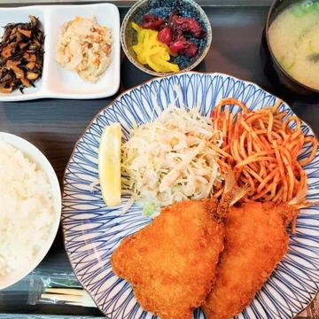 アジフライ定食