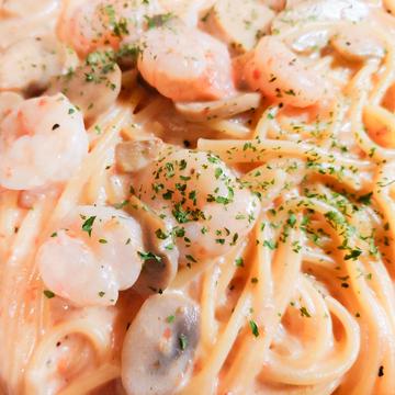 海老のトマトクリームスパゲティ