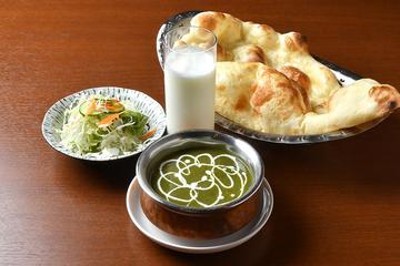 ほうれん草チキンカレーセット Sag Chicken Curry Set