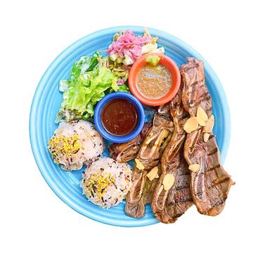 HIBACHIビーフカルビ(ショートリブ)プレート HIBACHI Beef Kalbi (Short Ribs) Plate