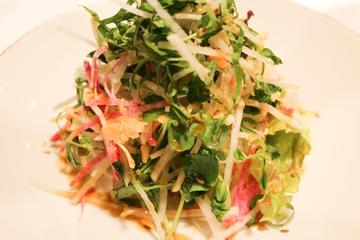 大根と豆苗の柚子しそサラダ