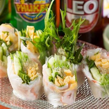 【生春巻き1番人気】海老 生春巻き Shrimp Fresh Spring Roll (EBI Nama Harumaki)