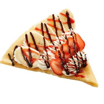 いちごバナナチョコホイップのクレープ