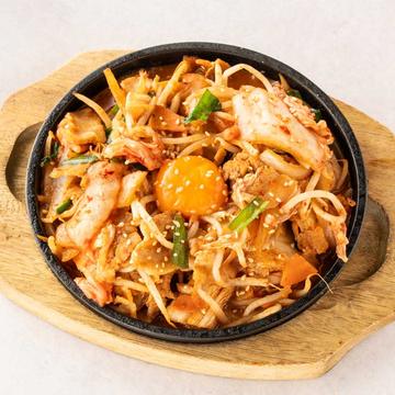 豚キムチの鉄板焼き