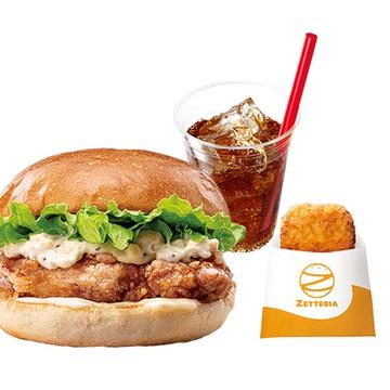 【モーニングセット】タルタルチキンバーガー Tartar Chicken Burger Set