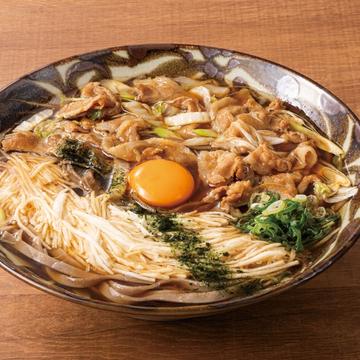 とろろ肉そば(温)
