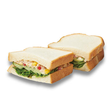 焼かない5種野菜のツナサンドUntoasted Vegetable ＆ Tuna Sandwhich