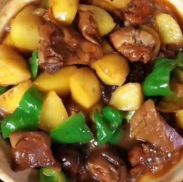 鶏肉とじゃがいもの油煮