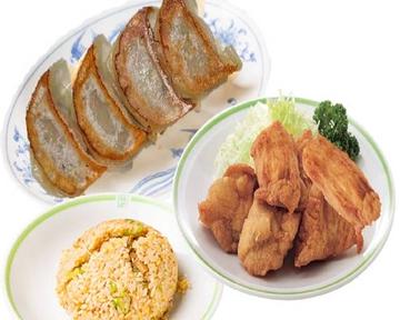 定番セット   チャーハン、餃子と唐揚げ4個入り   2割引き