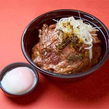 当店人気No.3 温玉合盛り牛タン丼Onsen EggThick-Sliced Beef Tongue Rice Bowl