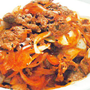 スタミナ焼肉丼/Braised pork with rice