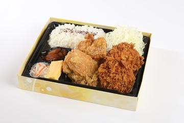 醤油から揚げとひれかつ弁当