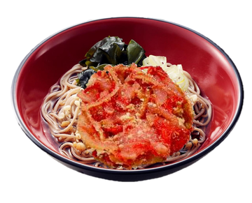 (冷)紅生姜天ぷらそば 又は うどん (Cold) Red Pickled Ginger Tempura Soba/Udon