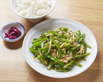 肉ピーマン炒め定食 Meat ＆ Green Pepper Stir-Fry Set Meal