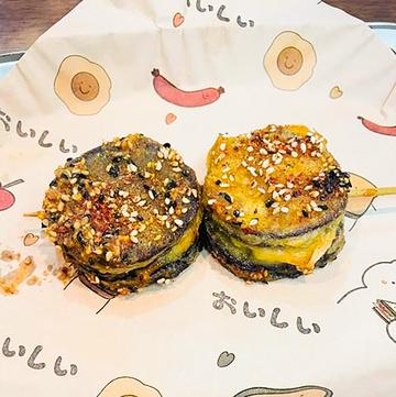 なすの狭み揚げ天ぷら 1本(茄盒)
