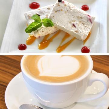 カフェラテとアイスチーズケーキのセット
