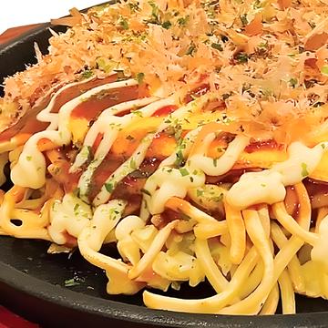 【人気No,1！！】ブタモダン焼き Pork Okonomiyaki with Noodles
