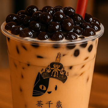 黒糖タピオカ抹茶ミルクティージ