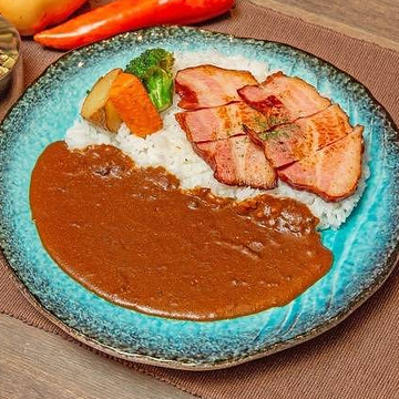厚切りベーコンステーキのカレー
