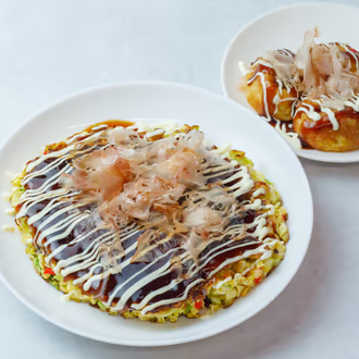 お好み焼き たこ焼き3個セット(Aセット)