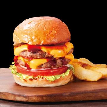 【999】直火焼きダブルチーズバーガー