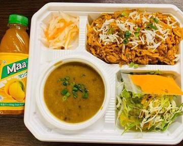 マッシュルームビリヤニ弁当mushrooms biryani bento