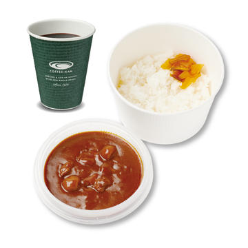 珈琲館のビーフカレーセットBeef Curry Set