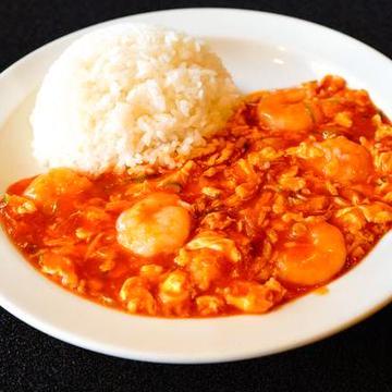 海老チリかけご飯 Chili Shrimp on Rice