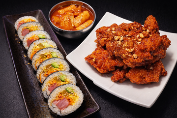 【パーティーコンボ】よくばりセット(チキン5ピース+ミニトッポギ+キンパ)