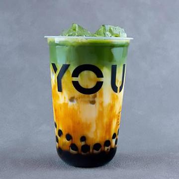 (豆乳)黒糖タピオカ宇治抹茶ラテ Brown Sugar Tapioca Uji Green Tea Soy Latte