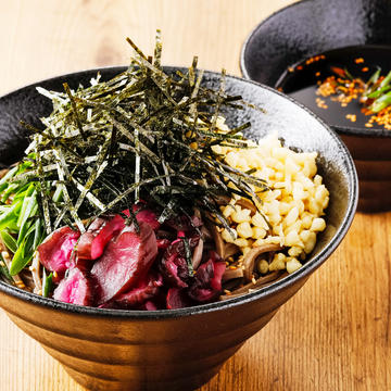 ワシワシガシガシ食べる！ ラー油つけ蕎麦+しば漬け