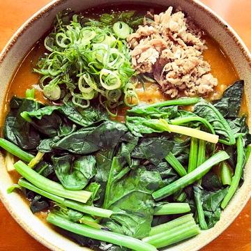法蓮草カレーうどん