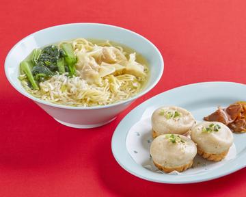 小龍包(3個)+雲呑麺(ワンタン麺)