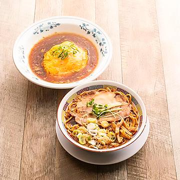 サバ醤油そば+半天津飯