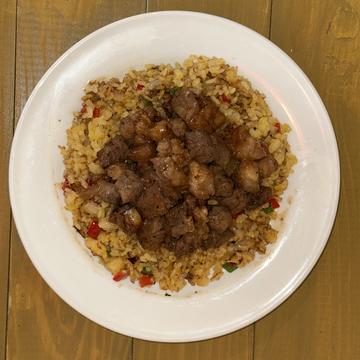 あぐー豚のっけチャーハン