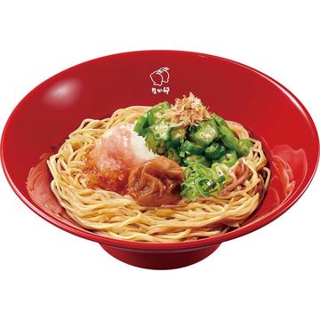 かつお節オクラ梅おろしそば Cold Soba w/Pickled Plum, Grated Radish, Okra & Bonito Flakes