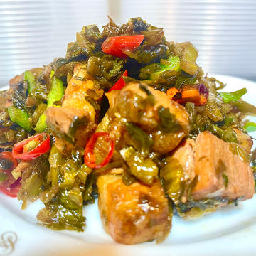 高菜碎炒紅焼肉