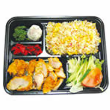 【601】五目炒飯と鶏唐揚げソースがけ弁当 大盛り