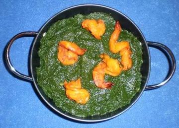 サグプラウンsaag prawn curry